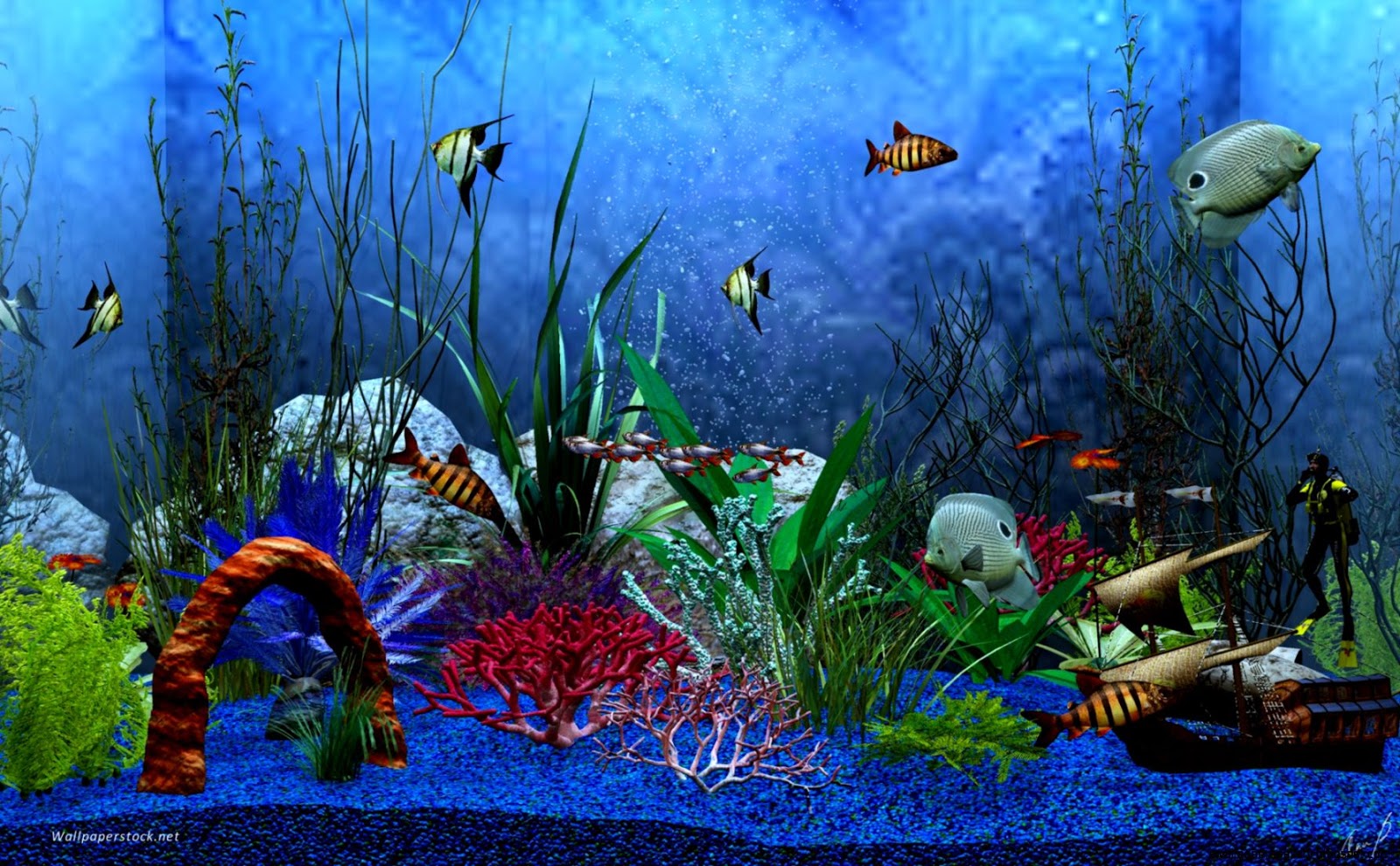 Fish Aquarium Desktop Animated Wallpapers