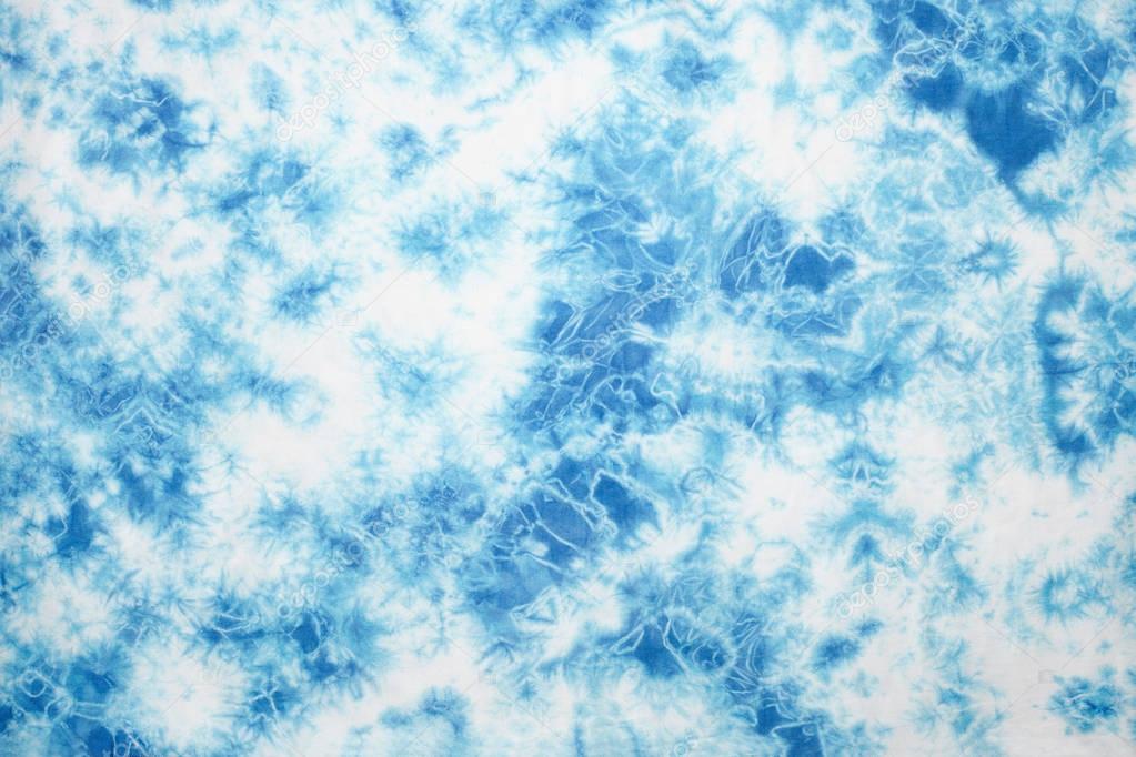 Abstract Tie Dyed Fabric Background Photo By Blue Dye