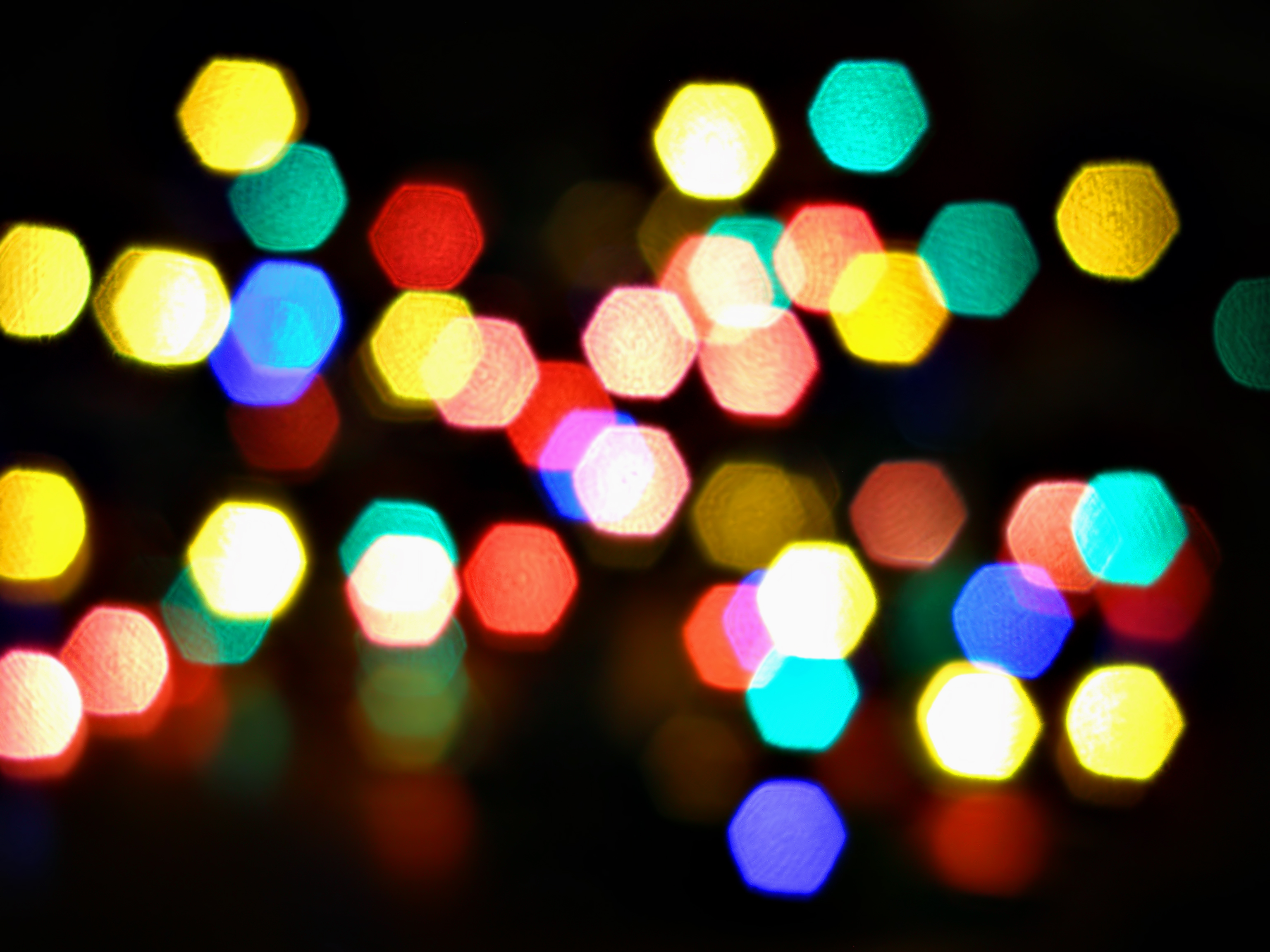 Blurry Christmas Lights Background
