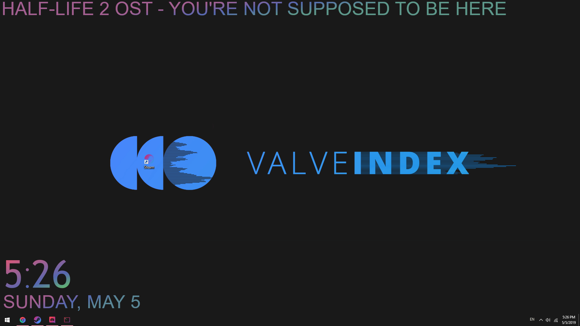 I Made My Desktop Valve Index Themed Using Rainmeter And Wallpaper