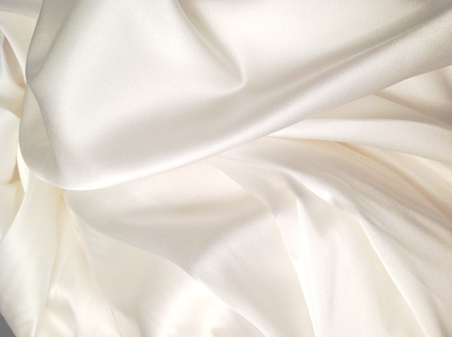 White Satin Background Stretch Dress Fabric