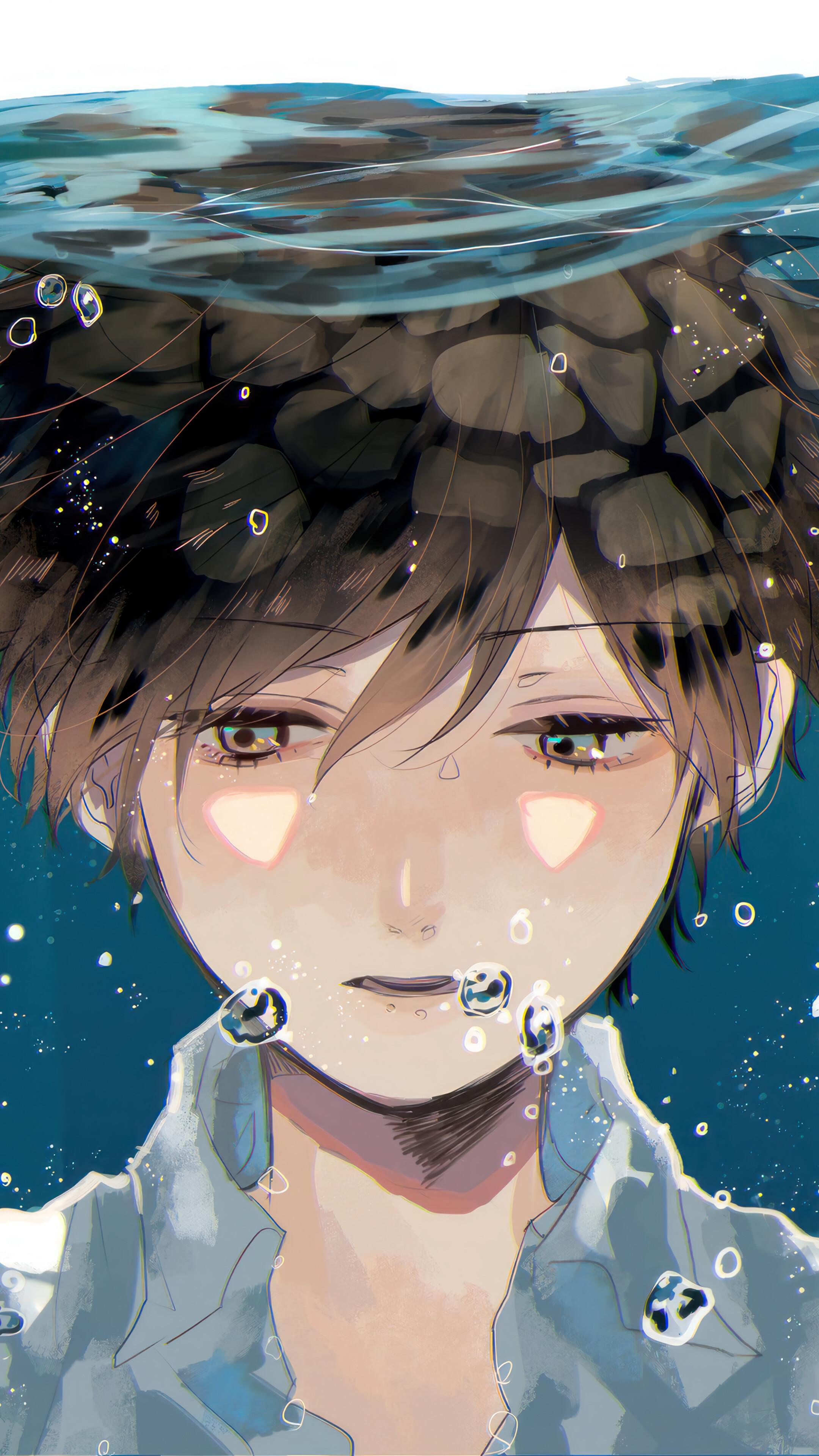 Anime Boy Underwater 4k Wallpaper iPhone HD Phone 5720i