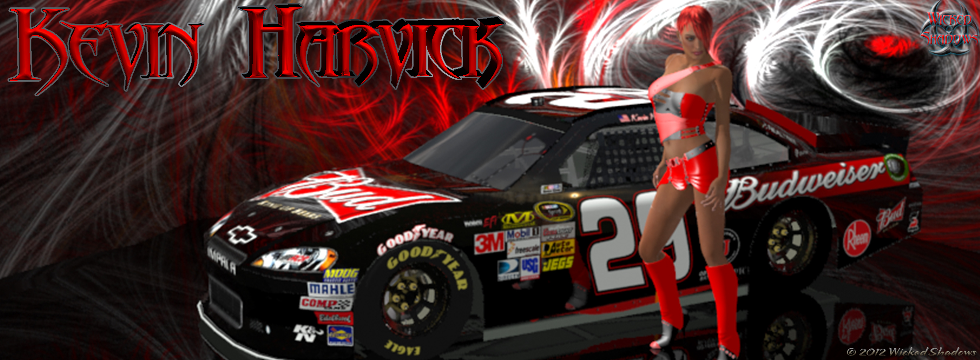 Kevin Harvick Lady In Red Wallpaper