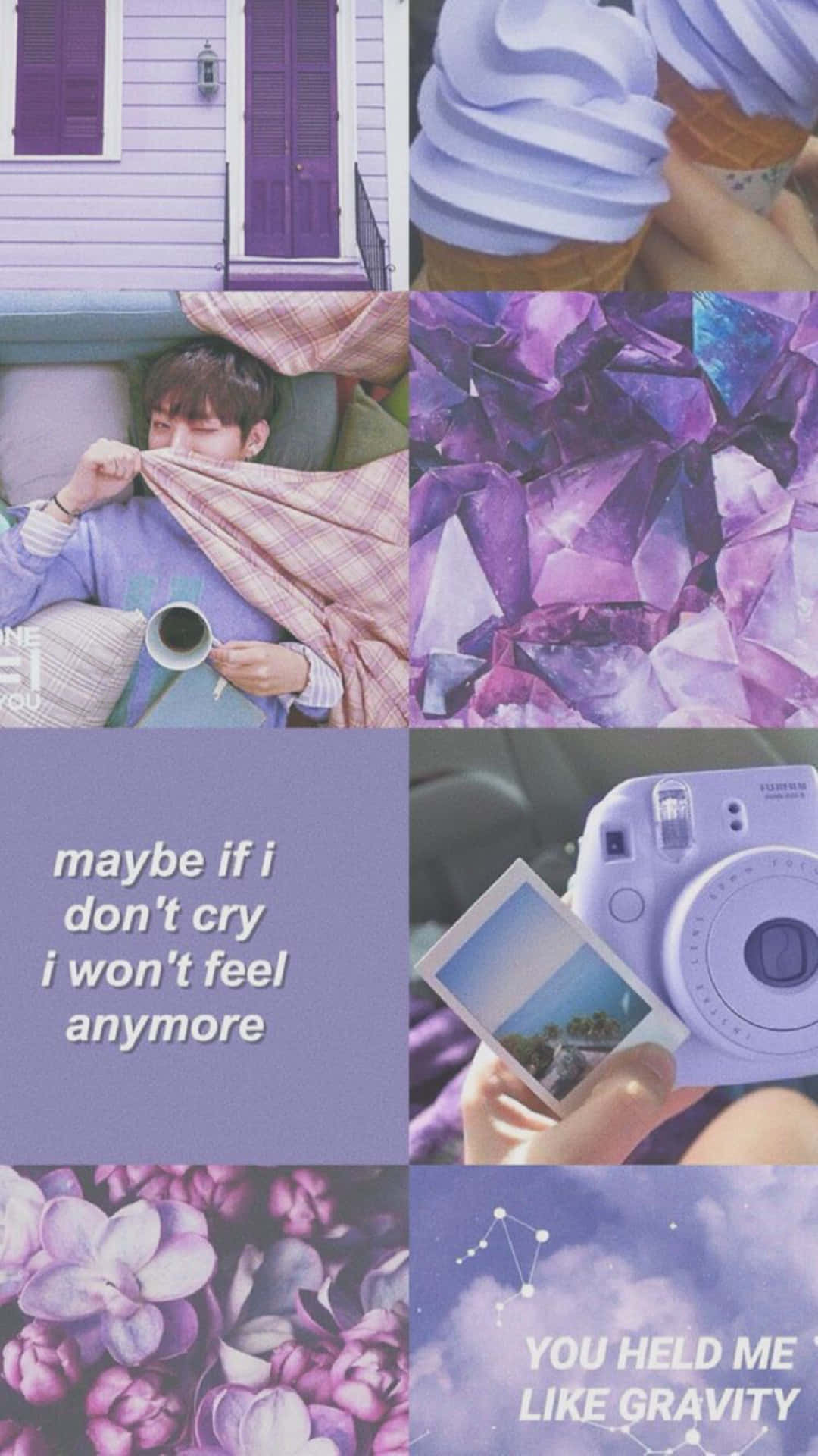 Purple Aesthetic Collage Wallpaper