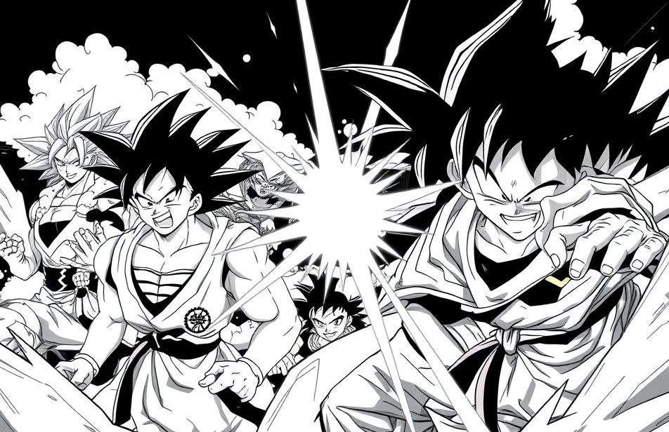 Dragon Ball Z Black And White Wallpaper