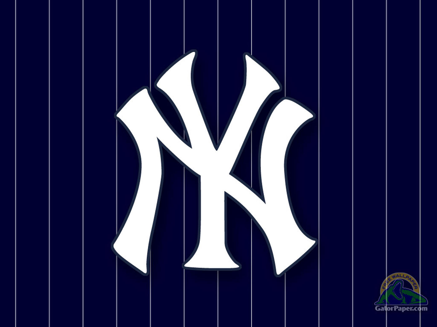 Ny Yankee Pinstripe Wallpaper On