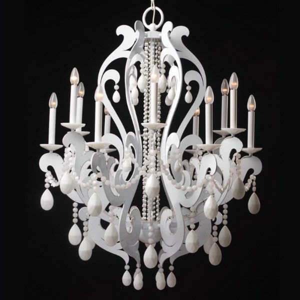Attractive White Chandelier Models Room Decorating Ideas