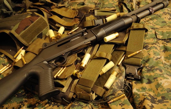 Wallpaper Benelli M1014 M4 Shotguns Semi Automatic Shops Gun