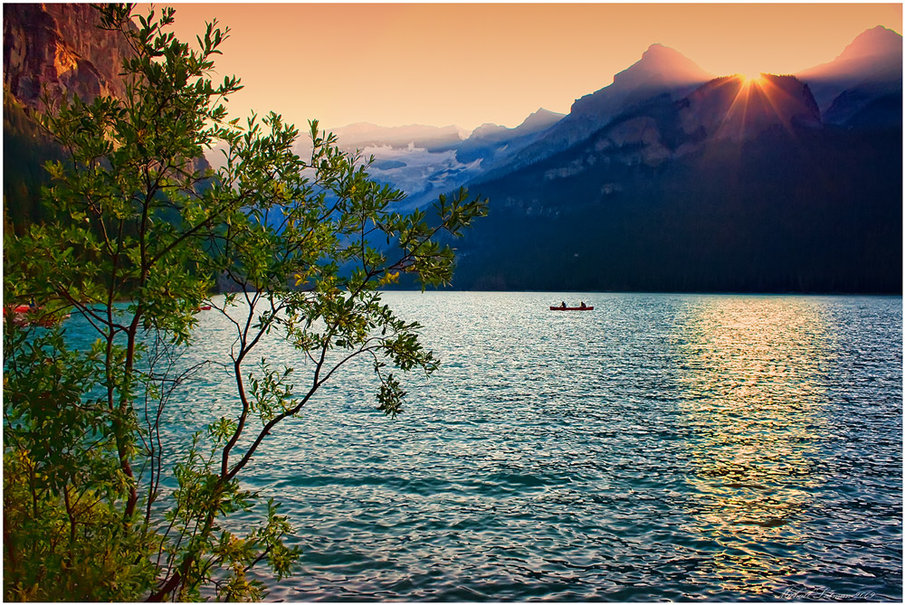 Beautiful Sunset On Lake Louise Wallpaper Click To Car Pictures
