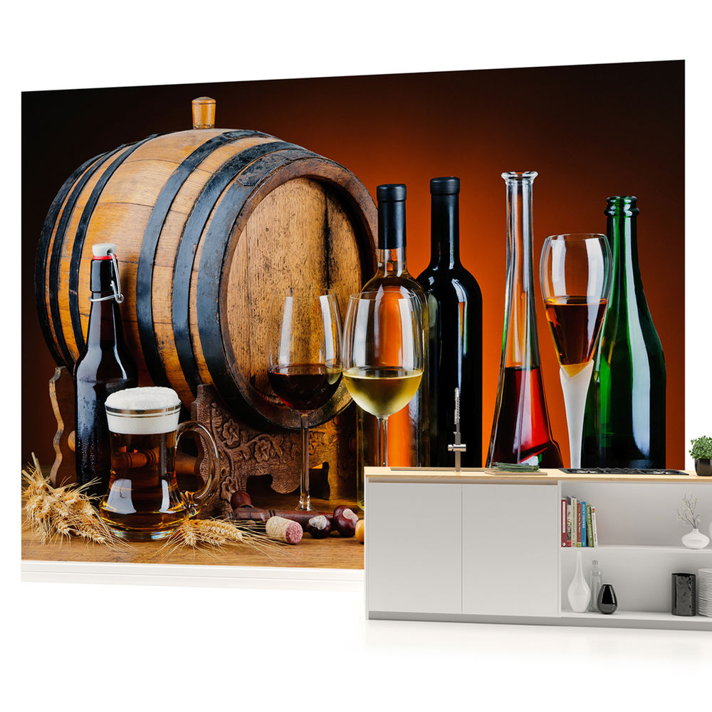 Barrel Wine Beer Kitchen Cafe Photo Wallpaper Picture Wall Mural