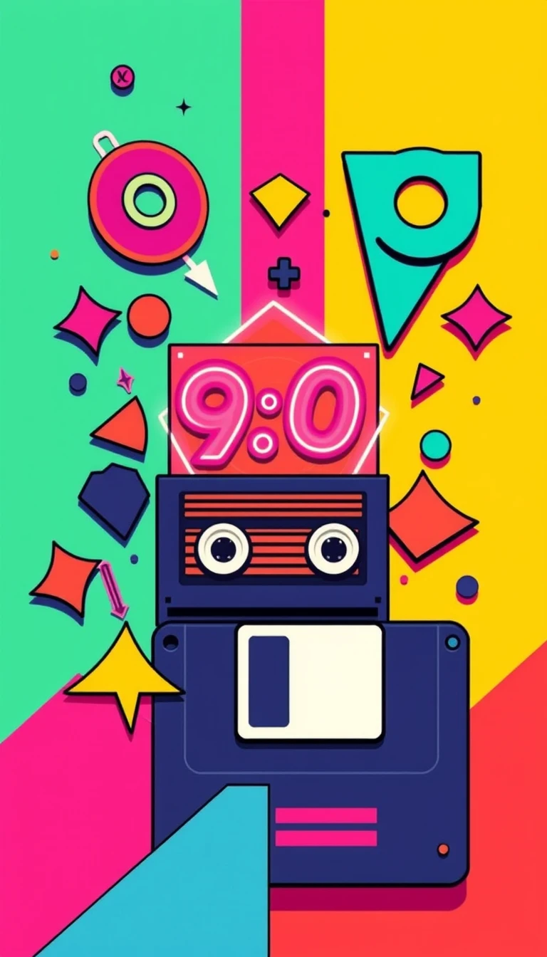 90s Retro Phone Wallpaper
