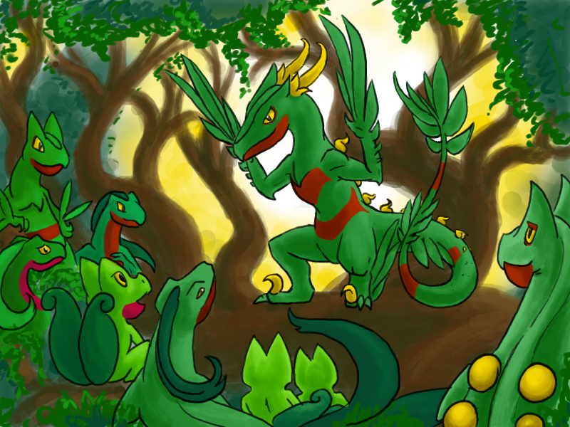 Mega Sceptile Story Time By Brownpelican