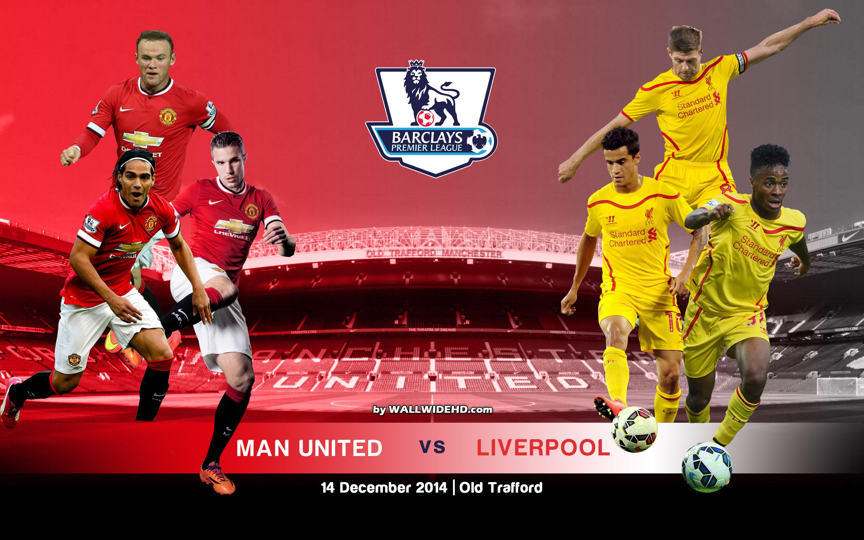 Manchester United FC vs Liverpool FC 2014 2015 BPL HD Wallpaper
