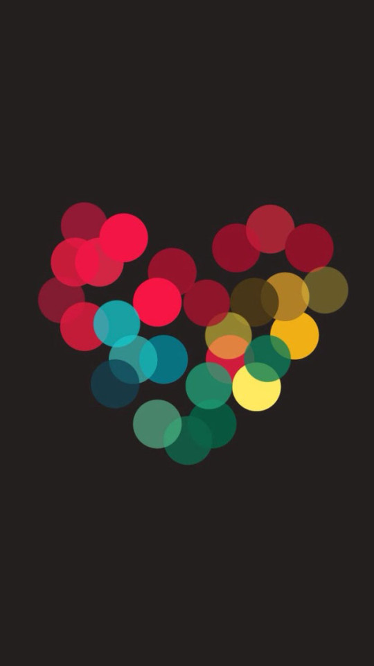 Neon Light Love Heart Bokeh Wallpaper iPhone