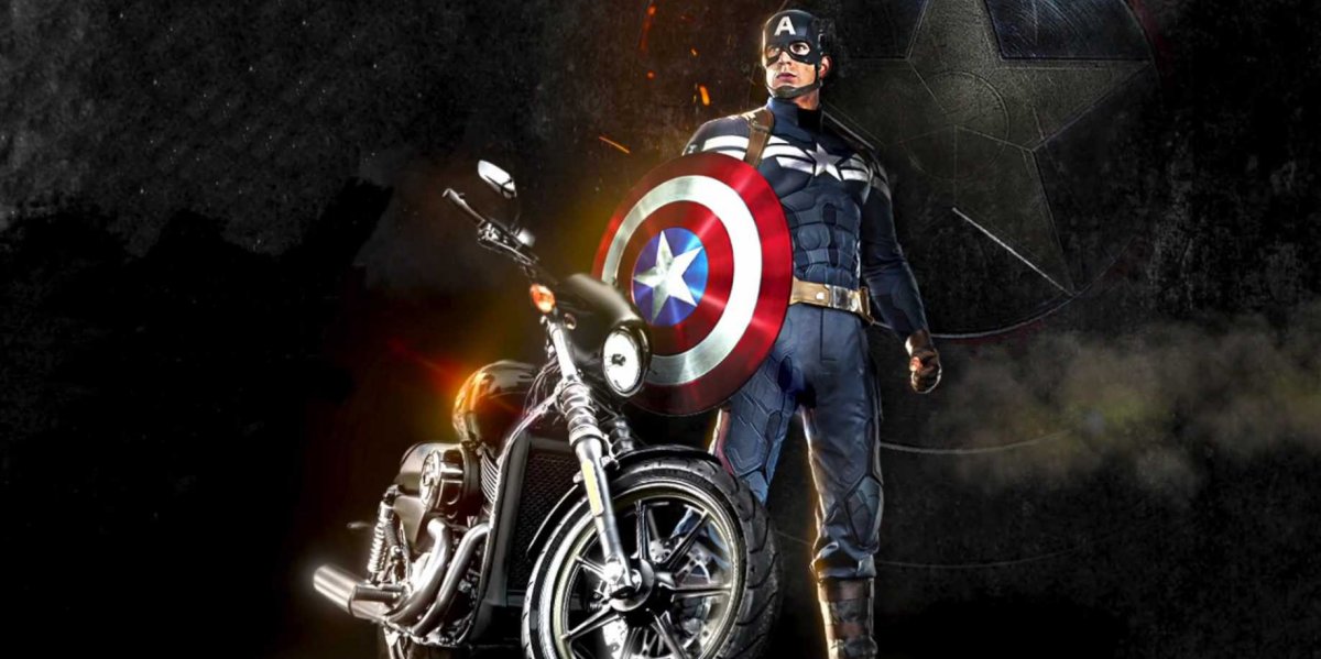 Captain America Harley Desktop HD Wallpaper Background For