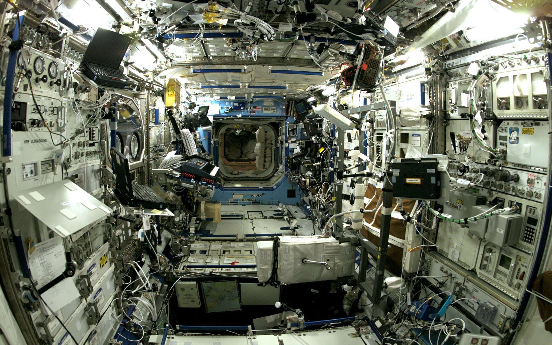 NASA space shuttle interior HD wallpaper