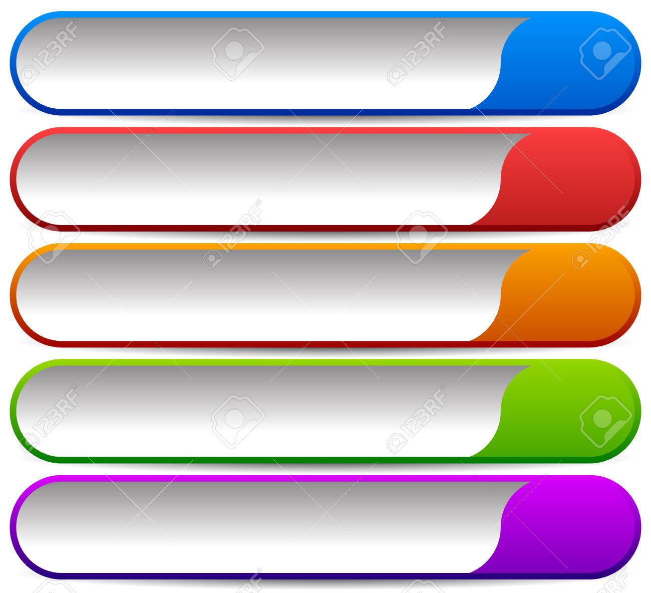 Colorful Button Banner Background Set Of Rectangular