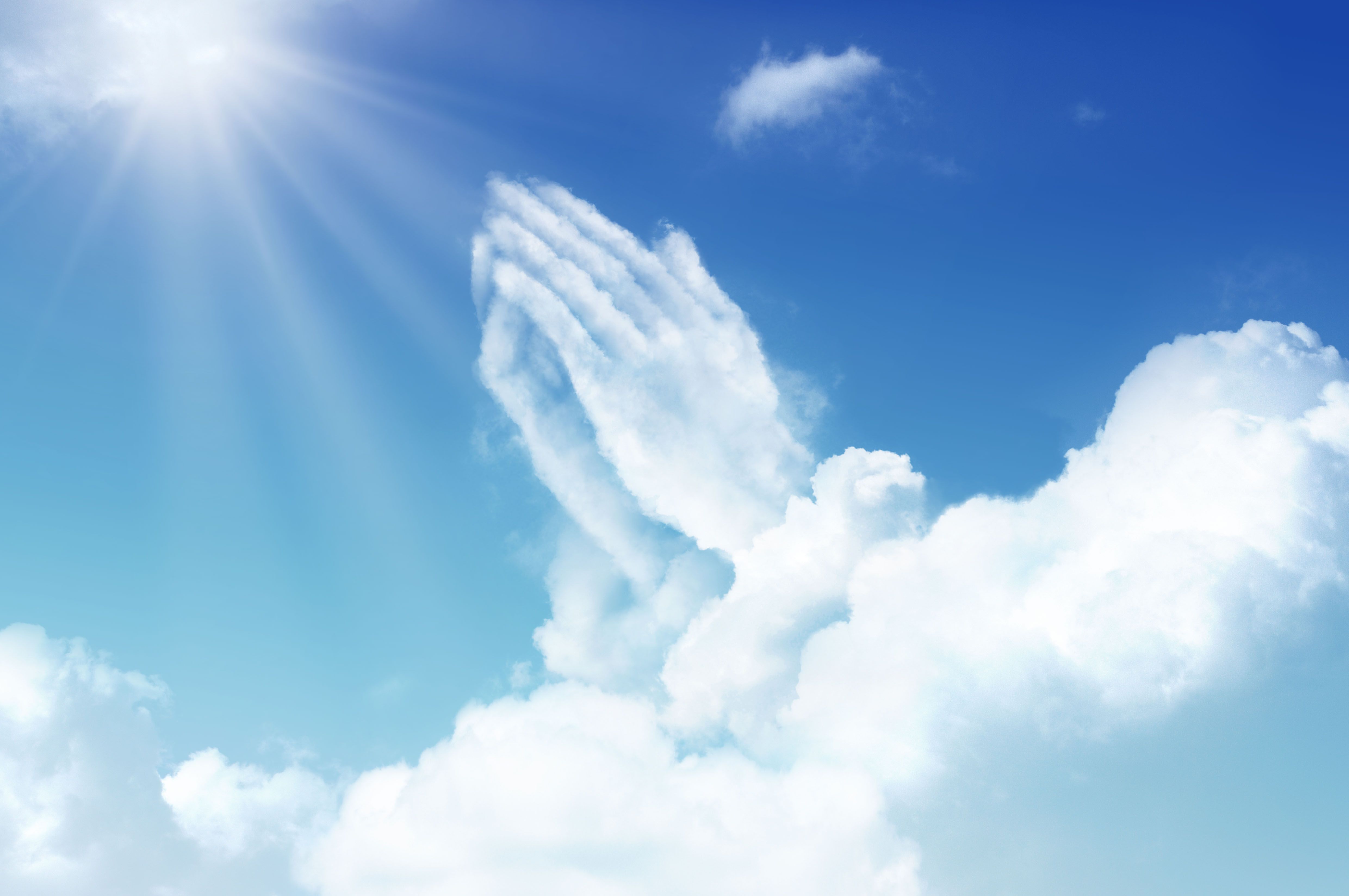 Prayer Clouds Background Material Background Weather