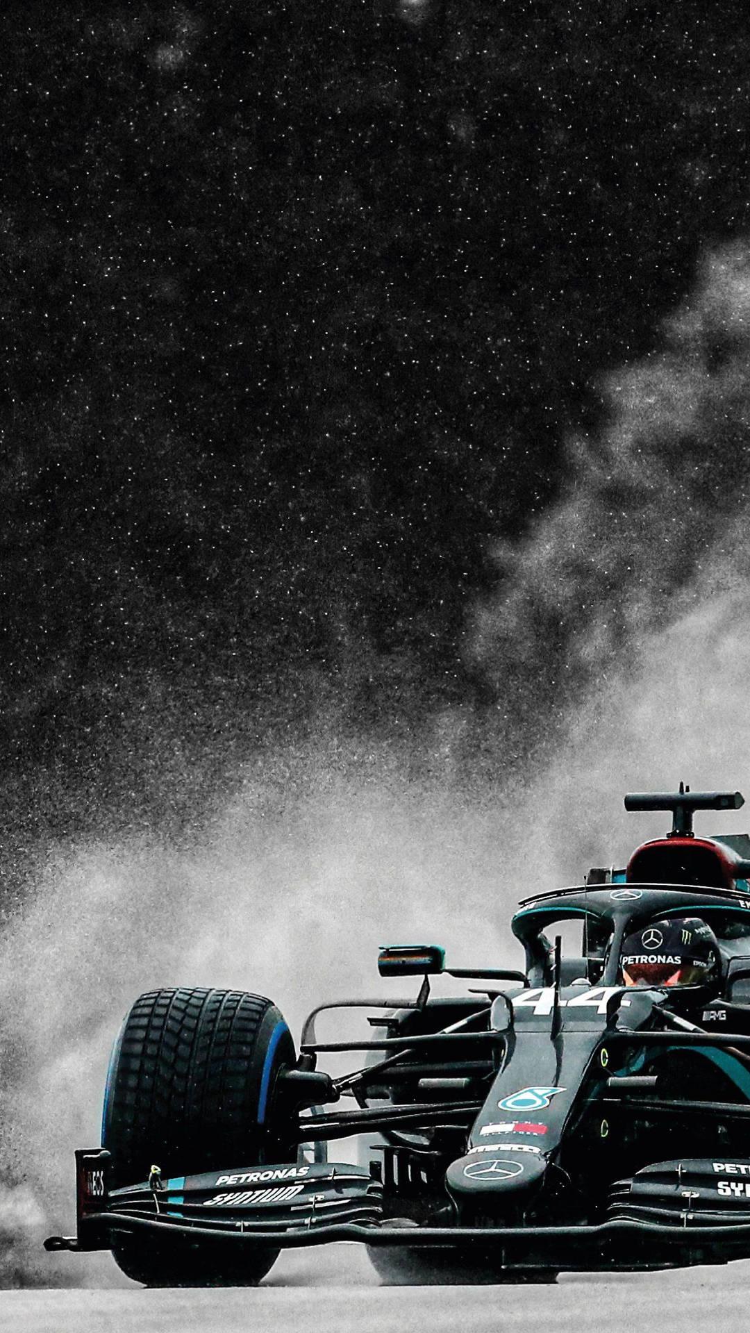 Mercedes F1 iPhone Drifting Smoke Wallpaper