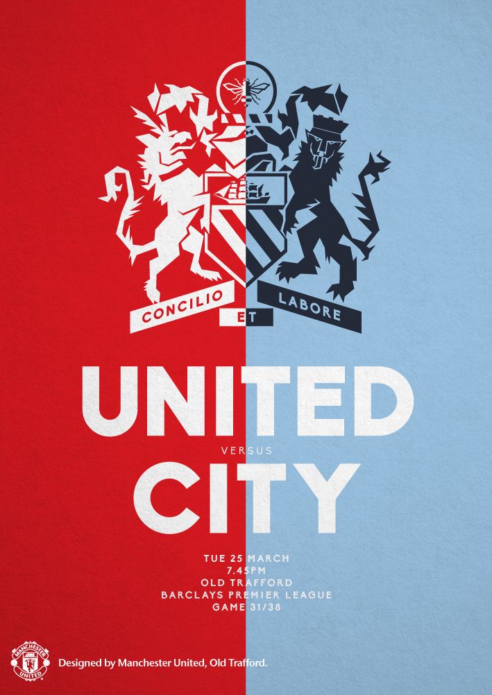 Match Poster Manchester United Vs City March