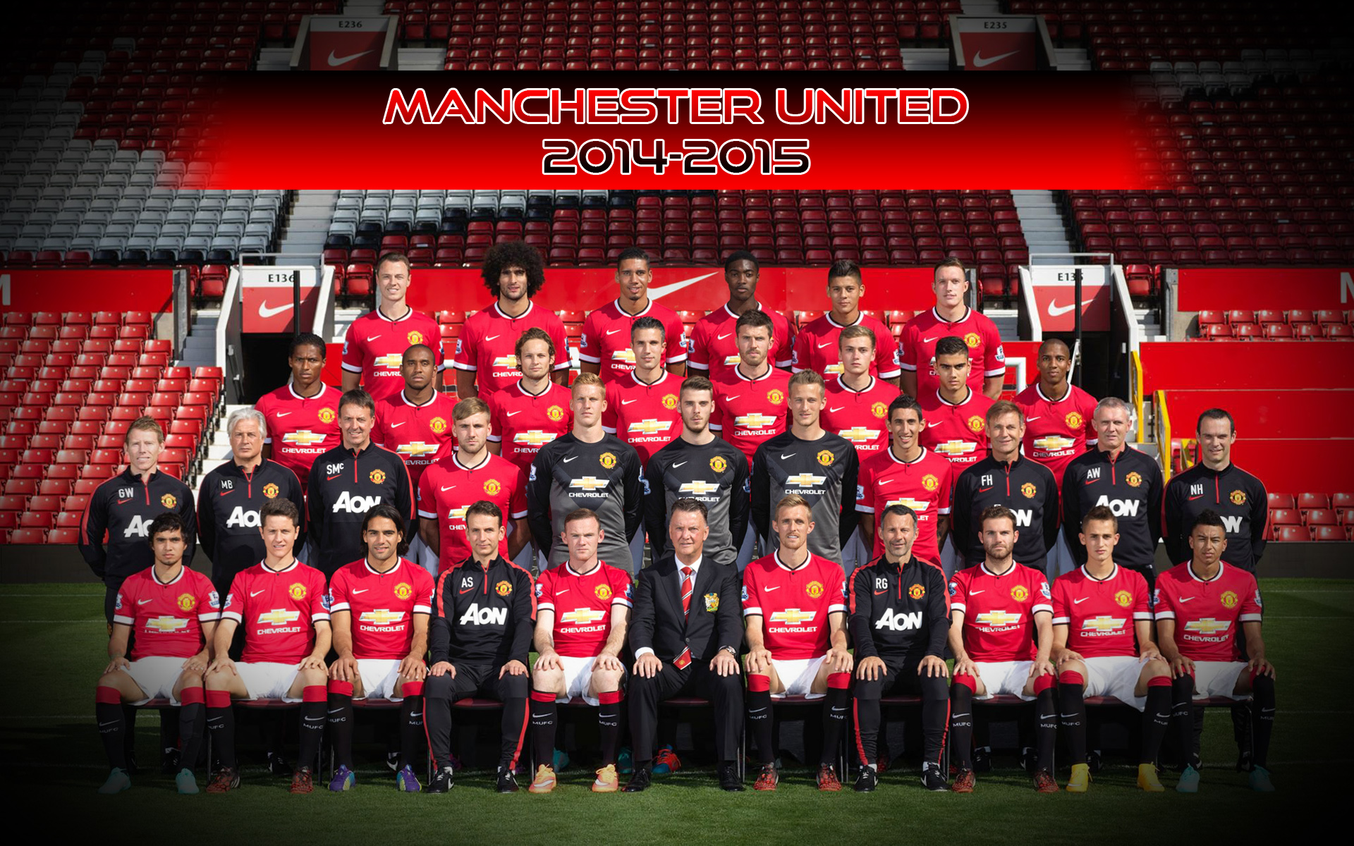 Manchester United Squad Photo Wallpaper
