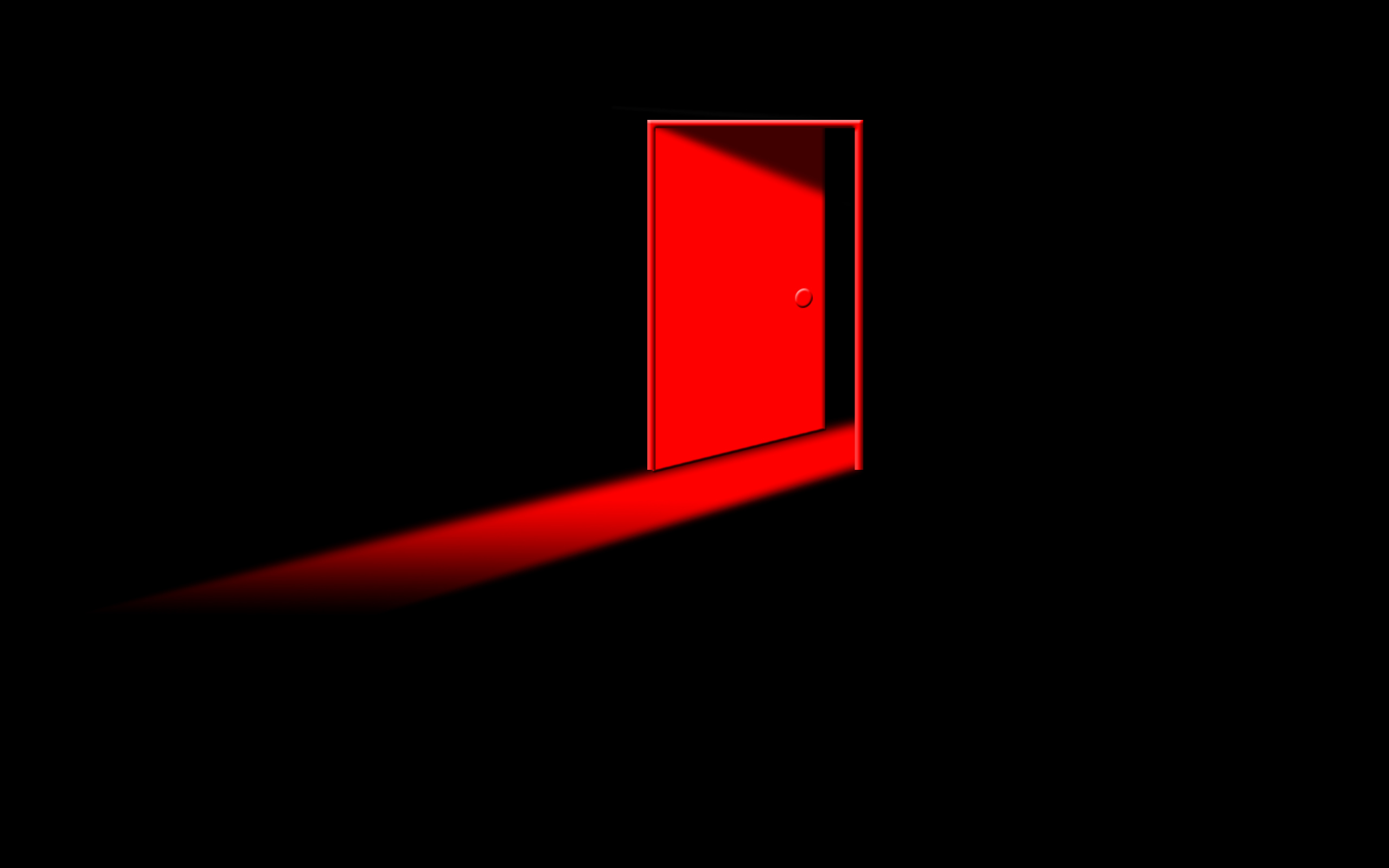 Wallpaper Ghost Door Red And Black