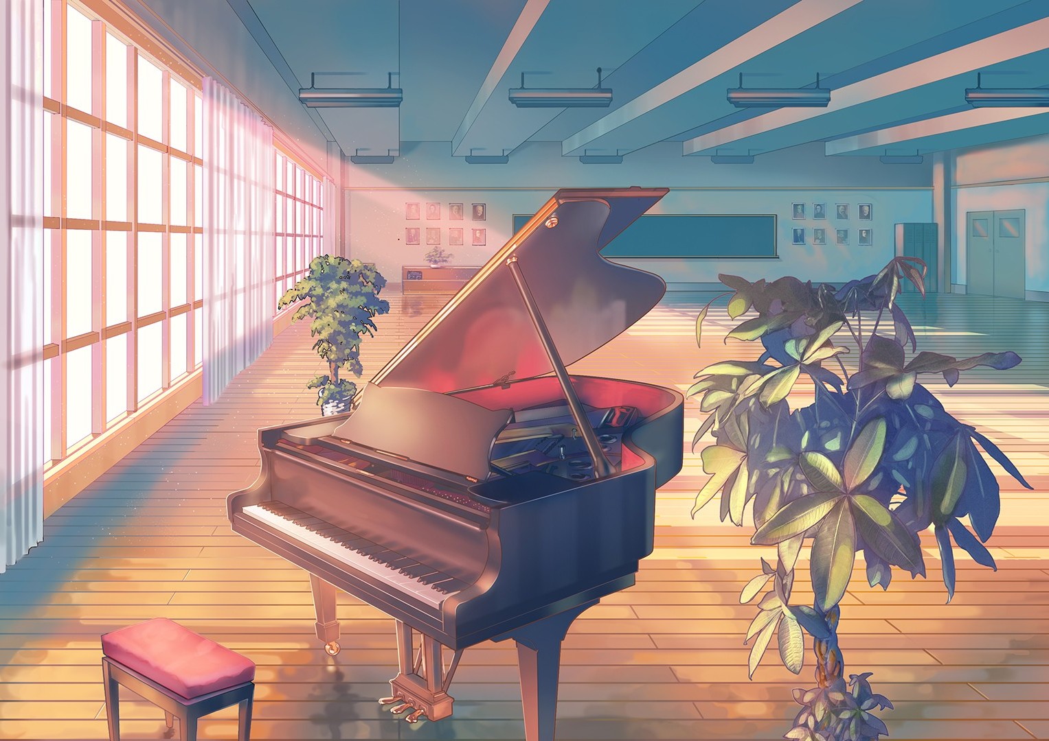 Anime Piano Classroom Wallpaper HD
