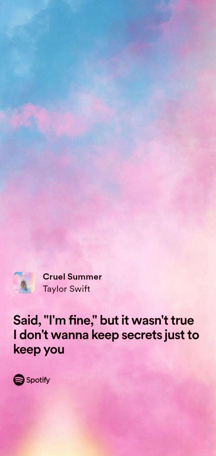 Cruel Summer Wallpaper Edit In Taylor Swift Book