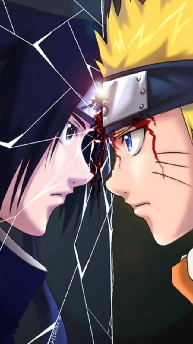 Sasuke vs Naruto iPhone Wallpaper 640x1136