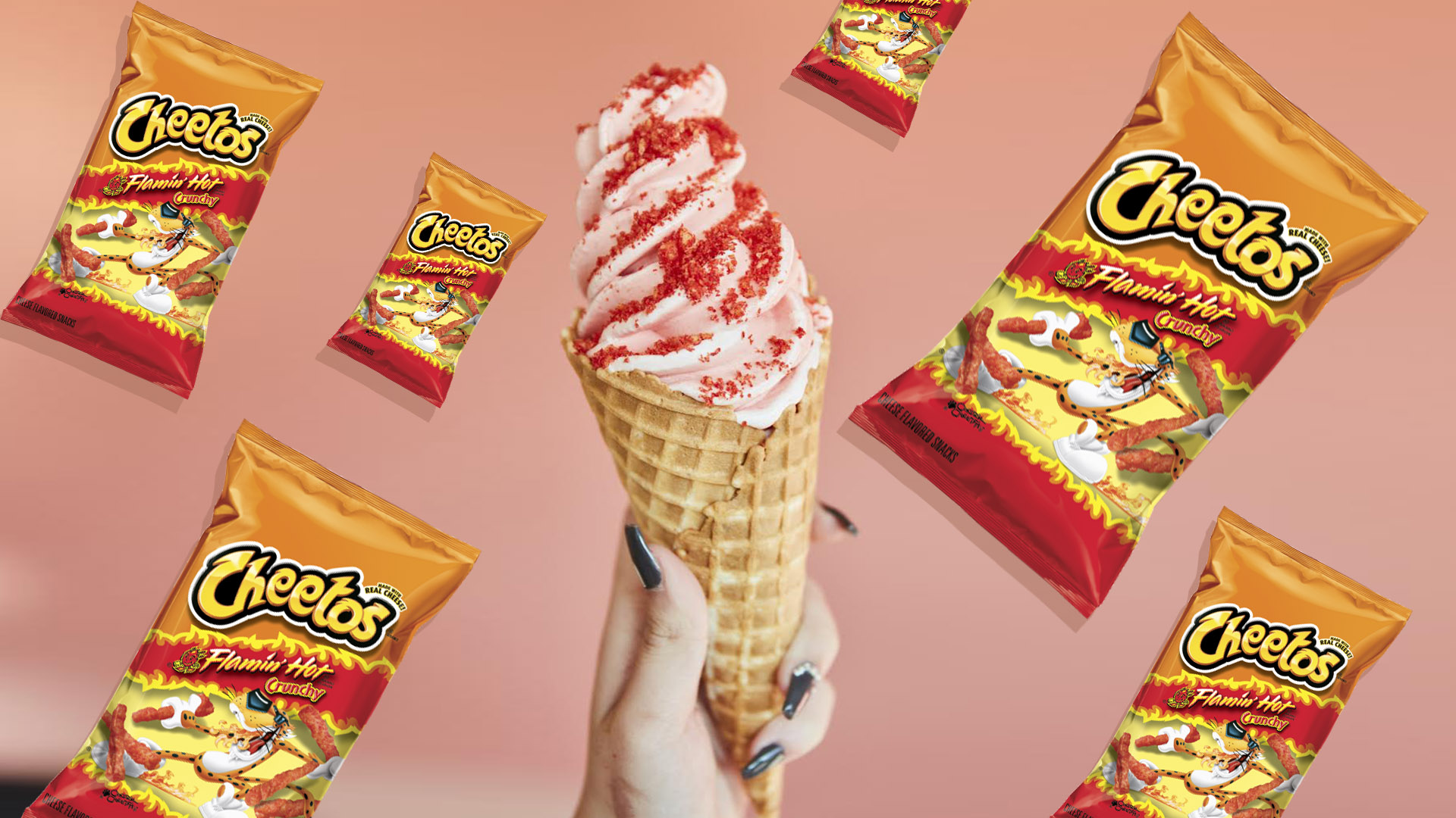 This Flamin Hot Cheetos ice cream is weird but we cant look away