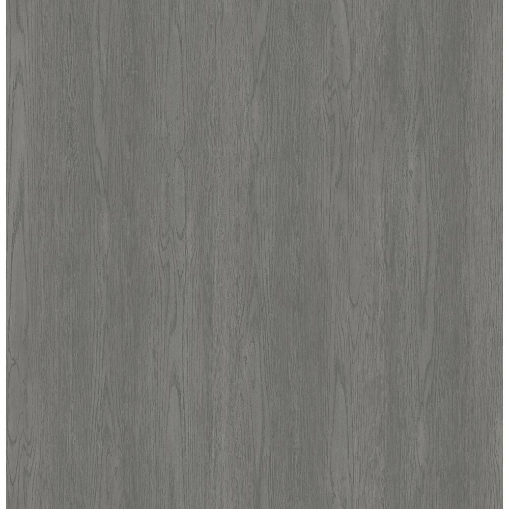 Brewster Brest Charcoal Wood Texture Wallpaper The