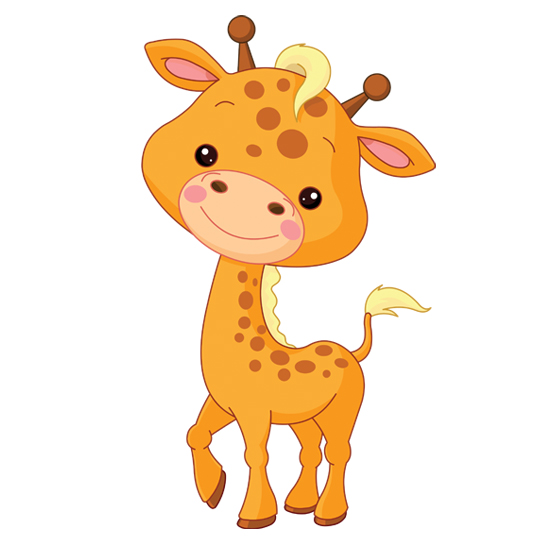 Nursery Bedroom With This Large Baby Giraffe Room Wall Sticker
