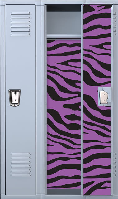 Violet Stripes Magic Full Length School Locker Wallpaper