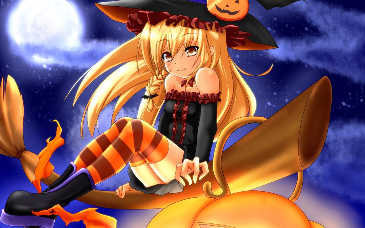 Download Get ready for an Anime-filled Halloween! Wallpaper | Wallpapers.com