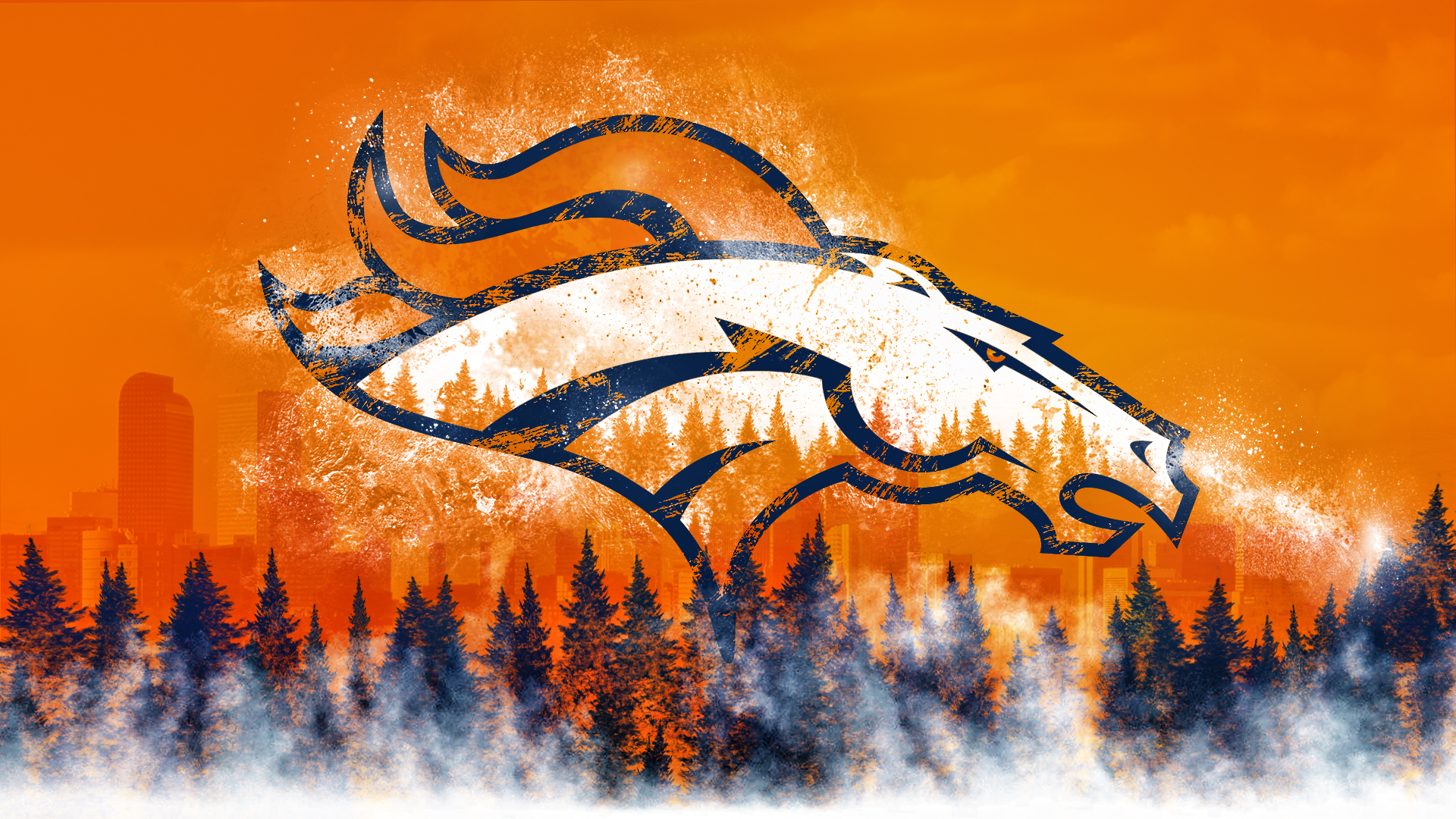 Broncos Country Logo Wallpaper by DenverSportsWalls