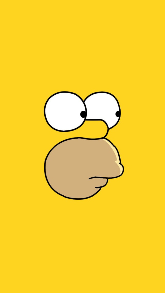 Homer Simpson Face iPhone Wallpaper