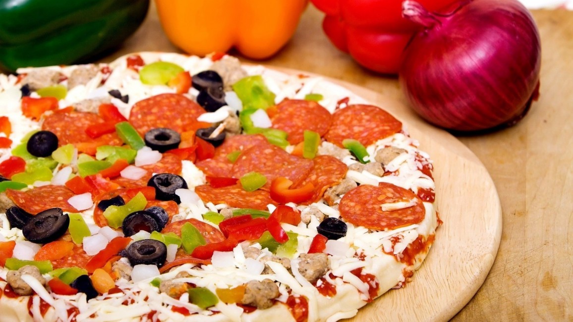 Pizza Vegetables Food Delicious Meat Stock Photos Image