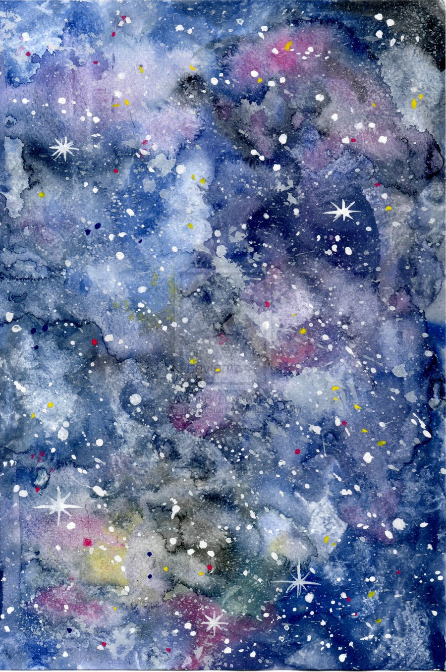 Hipster Background Galaxy Watercolour By