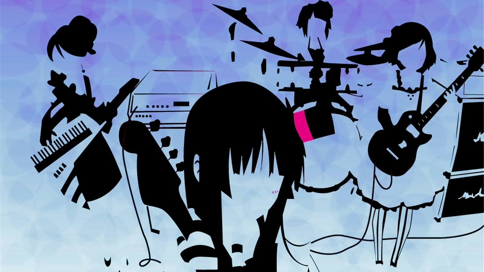 On Anime Girl Band Music Instrument Wallpaper HD A863