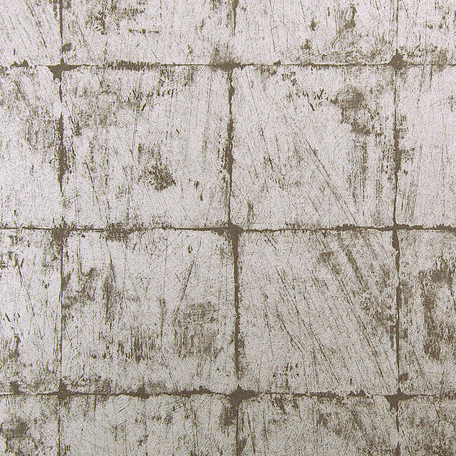 Stained Ceramic Tile Wallpaper Grey Swatch Contemporary