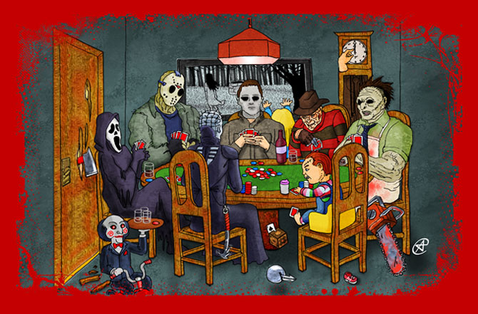 Tribute to slasher movies  Horror cartoon Horror artwork Horror movie  icons