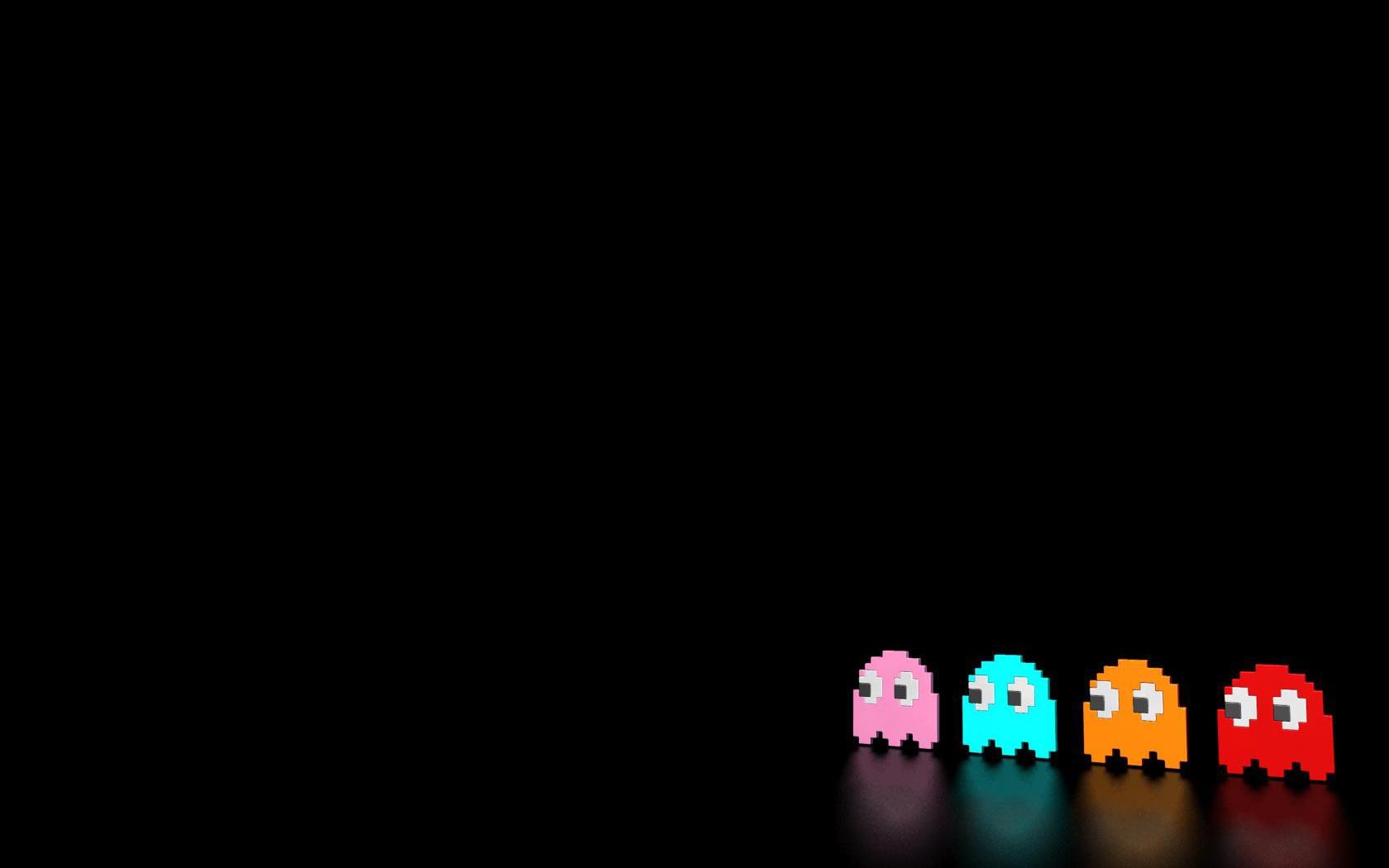 Ghosts Blackhawk Tactical Pac Man Simple Black Background Hd Wallpaper