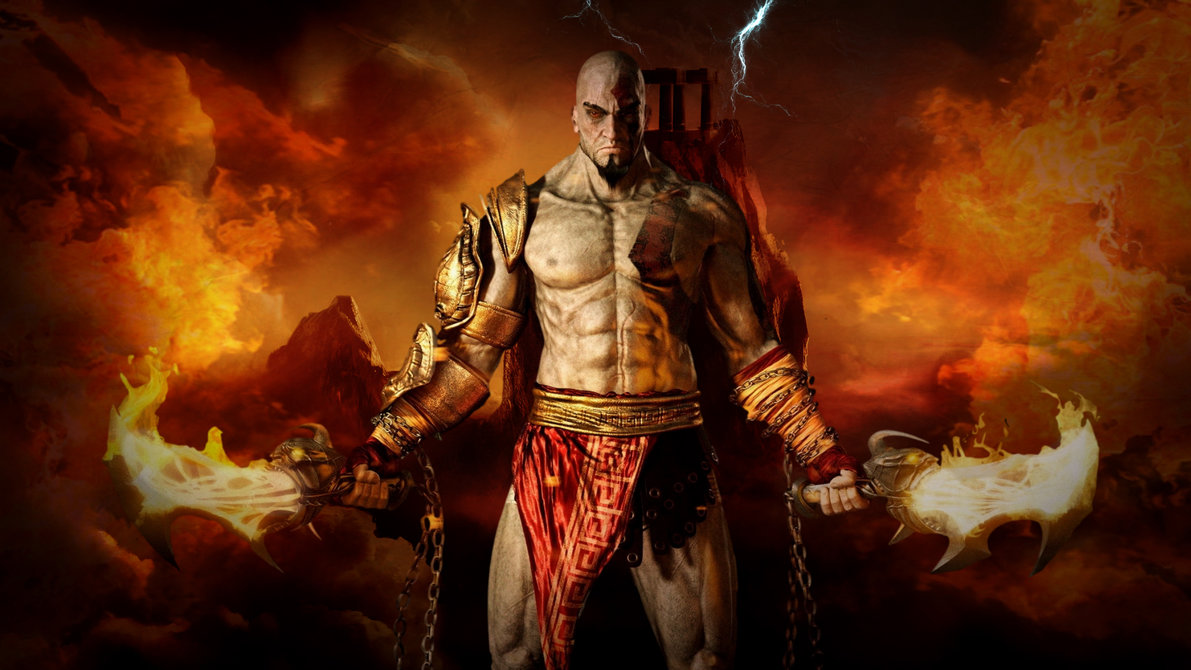 God Of War Up In Flames Wallpaper By nolan989890