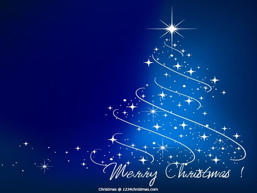 Blue Christmas Tree HD Wallpaper