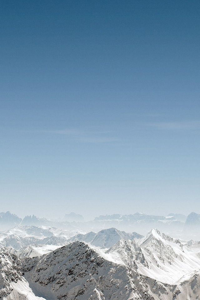 Snow Mountains iPhone Wallpape Blue Sky Wallpaper Mountain