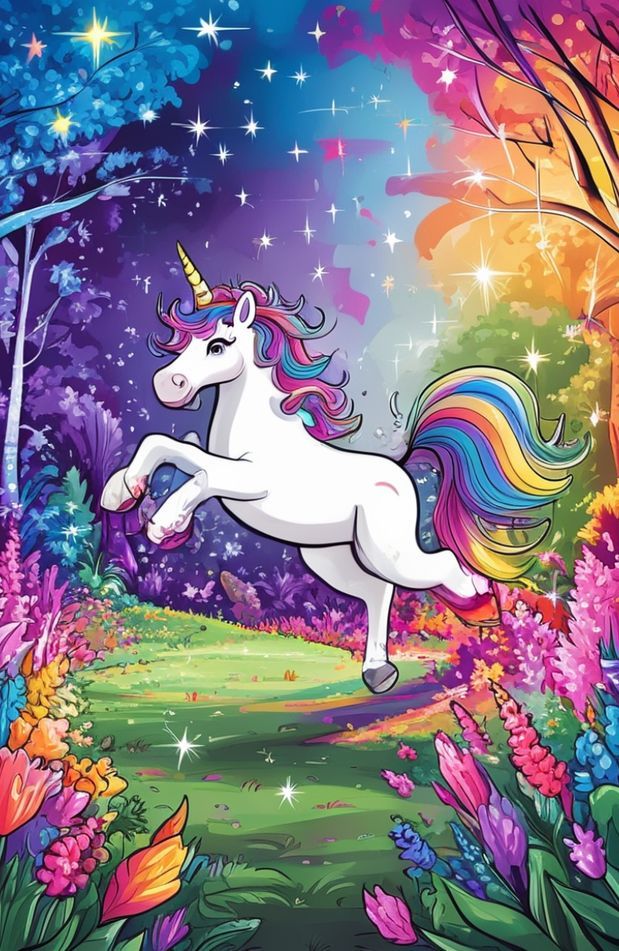 Cartoon Unicorn Wallpaper