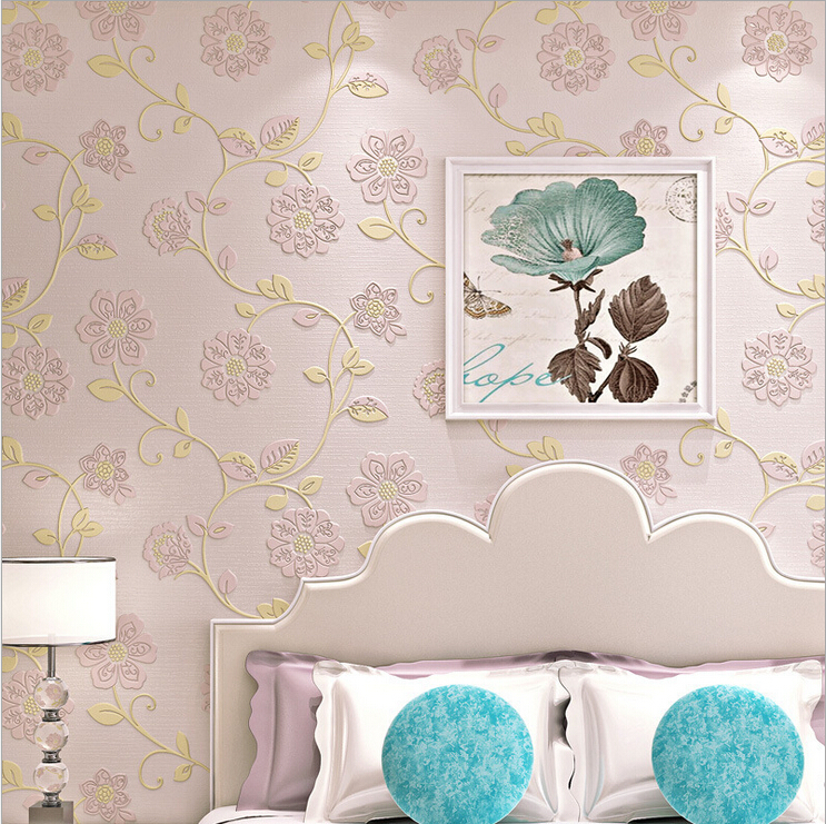 Para Quarto 3d Room Wallpaper Roll Modern Contact Paper Pink