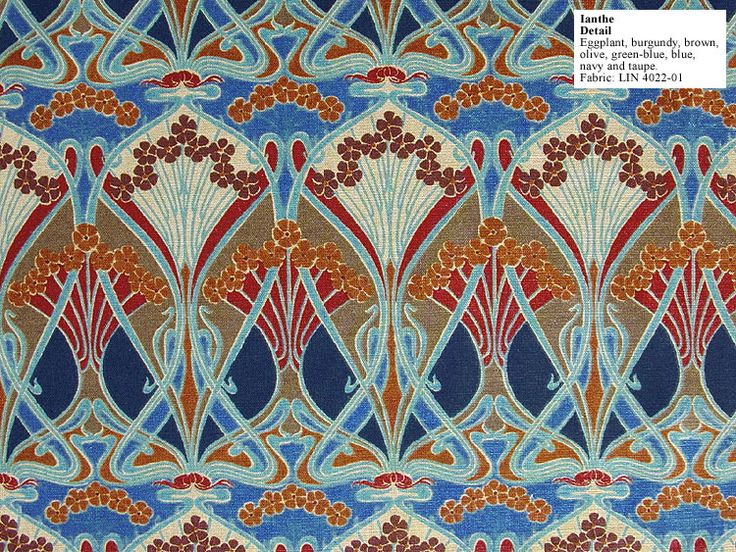 Art Nouveau Ianthe Linen Originally Designed As A Wallpaper Border