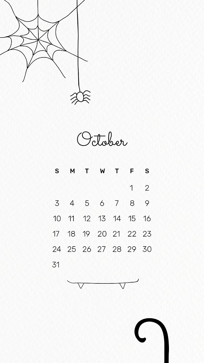 October Calendar Wallpaper Image Photos Png Stickers