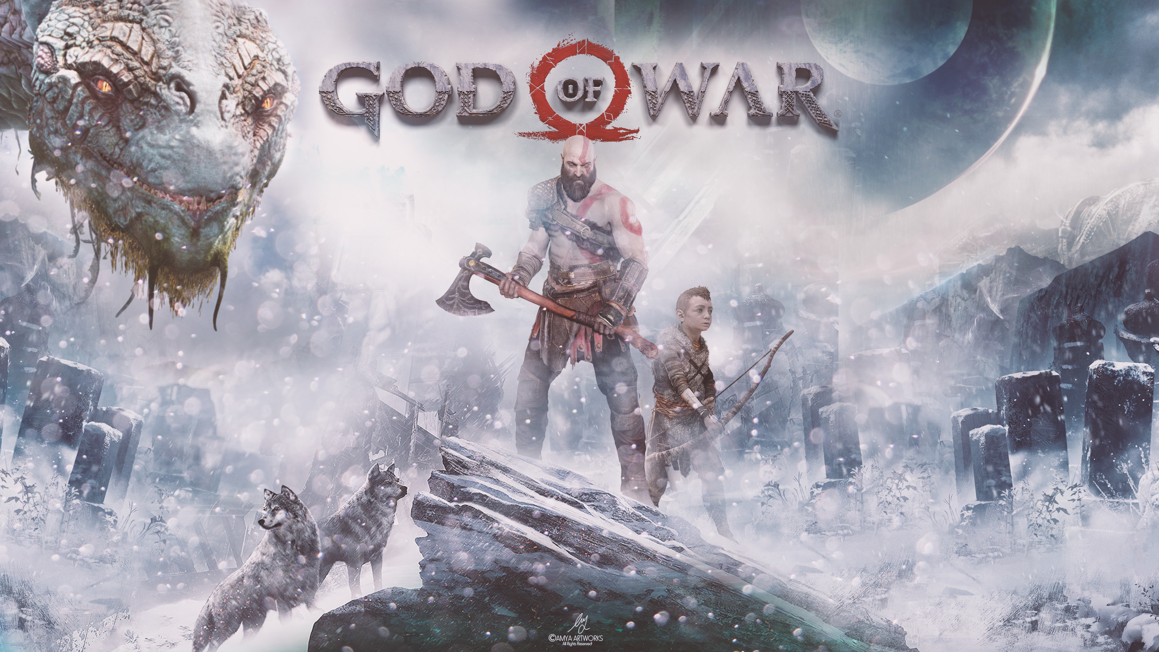 God of War PS4 4K 8K HD Wallpaper 4 3840x2160